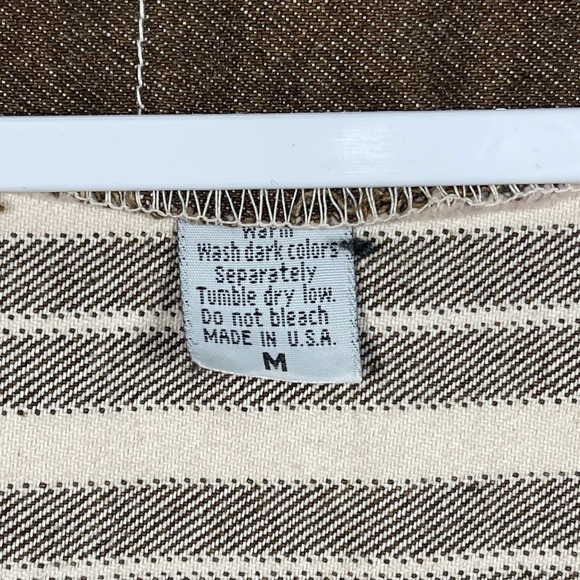 GATE‎ JEANS Mens Brown Denim Workwear Western Vest Metal Buttons Made in USA M - Picture 2 of 9